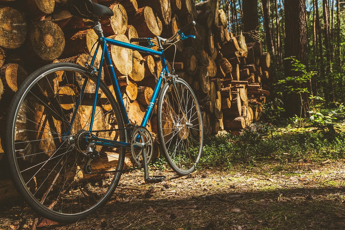 Racing bicycle outdoors
